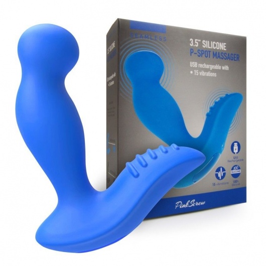 Синий вибромассажер простаты 3,5’’ P-spot Massager - 12,5 см. - Erokay - в Хабаровске купить с доставкой