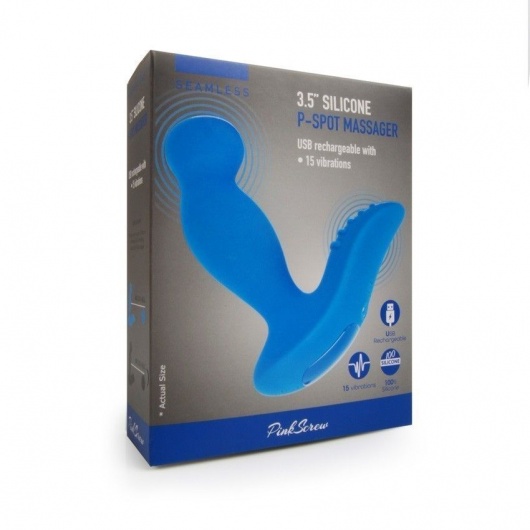 Синий вибромассажер простаты 3,5’’ P-spot Massager - 12,5 см. - Erokay - в Хабаровске купить с доставкой