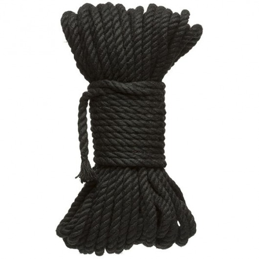 Черная верёвка для связывания и фиксации Bind Tie - 15,24 м. - Doc Johnson - купить с доставкой в Хабаровске