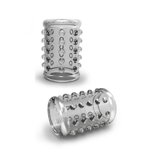 Прозрачная насадка на пенис с шишечками STAY HARD COCK SLEEVE 02 CLEAR - Blush Novelties - в Хабаровске купить с доставкой