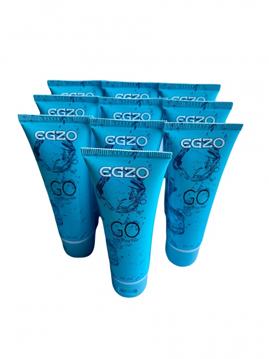 Набор из 10 пролонгирующих лубрикантов на водной основе Egzo Go (по 50 мл.) - EGZO - купить с доставкой в Хабаровске