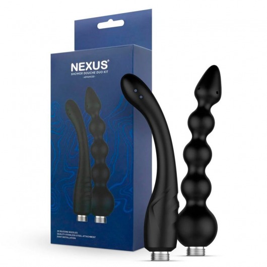 Набор из 2 насадок для анального душа Shower Douche Duo Kit - Nexus Range - купить с доставкой в Хабаровске