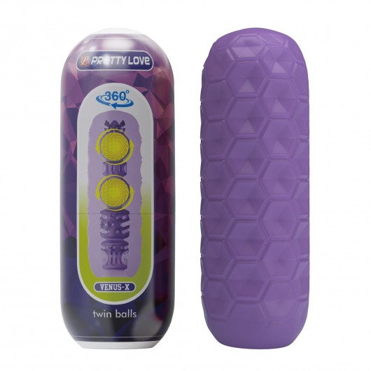 Фиолетовый мастурбатор Venus-X Twin balls - Baile - в Хабаровске купить с доставкой