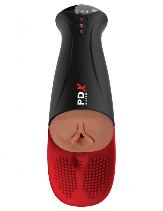 Мастурбатор-вагина в колбе с вибрацией Fuck-O-Matic Pro XL - Pipedream - в Хабаровске купить с доставкой