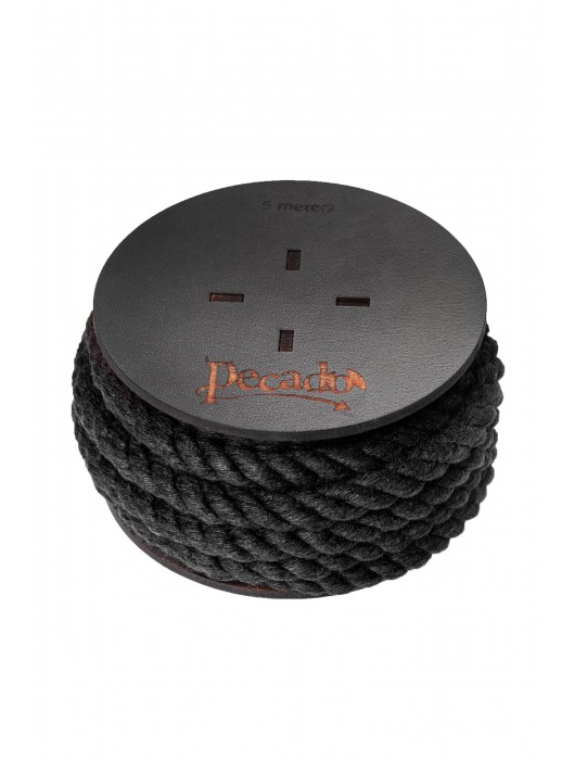Черная веревка для шибари на катушке - 5 м. - Pecado - купить с доставкой в Хабаровске
