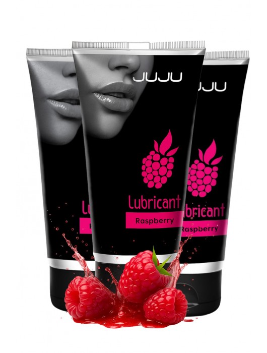 Набор из 3 съедобных лубрикантов JUJU со вкусом малины - JuJu - купить с доставкой в Хабаровске