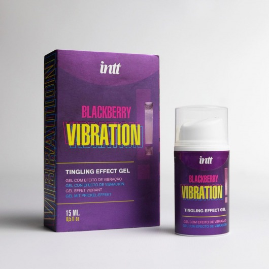 Стимулирующий гель с эффектом вибрации Blackberry Vibration - 15 мл. - INTT - купить с доставкой в Хабаровске