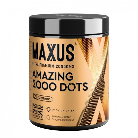 Точечные презервативы MAXUS 2000 Amazing Dots с железным кейсом - 12 шт. - Maxus - купить с доставкой в Хабаровске