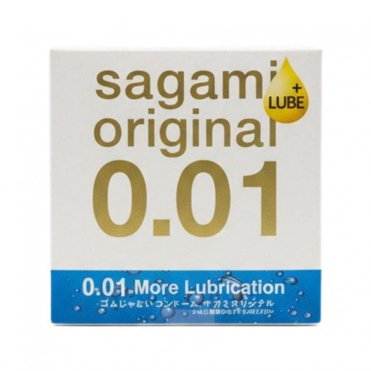 Увлажнённый презерватив Sagami Original 0.01 Extra Lub - 1 шт. - Sagami - купить с доставкой в Хабаровске
