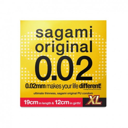 Презерватив увеличенного размера Sagami Original 0.02 XL-size - 1 шт. - Sagami - купить с доставкой в Хабаровске