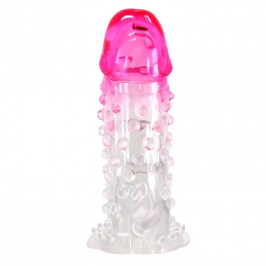 Прозрачно-розовая насадка на пенис Wilford - 13,5 см. - Baile - в Хабаровске купить с доставкой