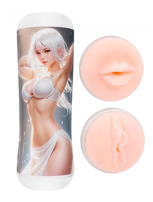 Двусторонний мастурбатор в колбе аниме - вагина и ротик - Tokyo Style - в Хабаровске купить с доставкой