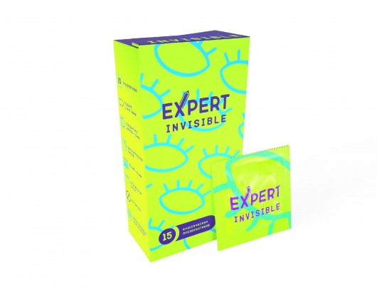 Ультратонкие презервативы Expert Invisible - 15 шт. - Expert - купить с доставкой в Хабаровске
