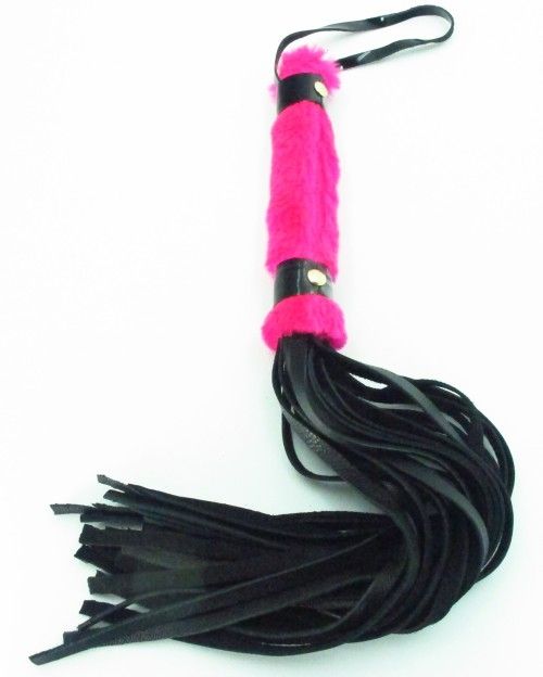 Нежная плеть с розовым мехом BDSM Light - 43 см. - БДСМ Арсенал - купить с доставкой в Хабаровске