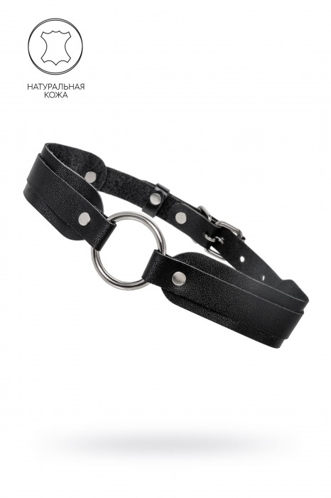 Черный кожаный чокер-ошейник со скруглёнными углами - Pecado - купить с доставкой в Хабаровске