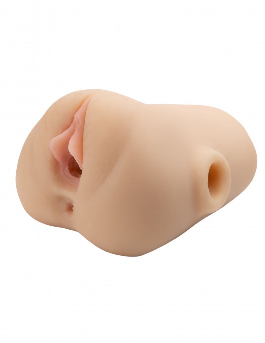 Телесный мастурбатор с вибрацией Double Pounder Vibrating Squeeze Stroker - Pipedream - в Хабаровске купить с доставкой