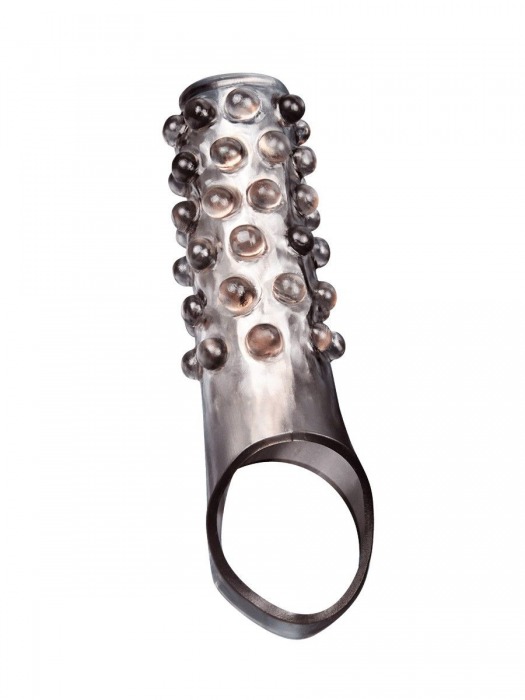 Дымчатая насадка на пенис с выпуклостями - 11 см. - Sex Expert - в Хабаровске купить с доставкой