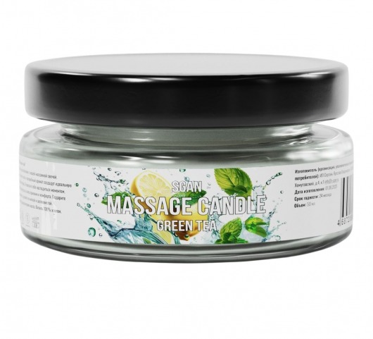 Массажная свеча «Зелёный чай» - 50 мл. - SGAN - купить с доставкой в Хабаровске