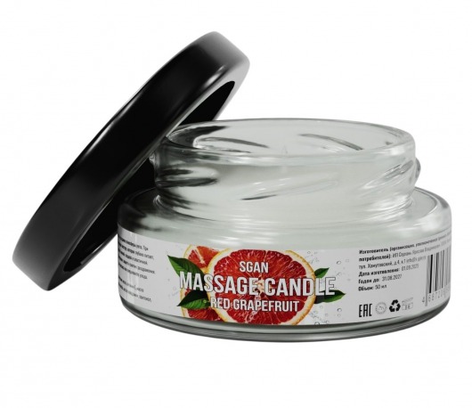 Массажная свеча «Красный грейпфрут» - 50 мл. - SGAN - купить с доставкой в Хабаровске
