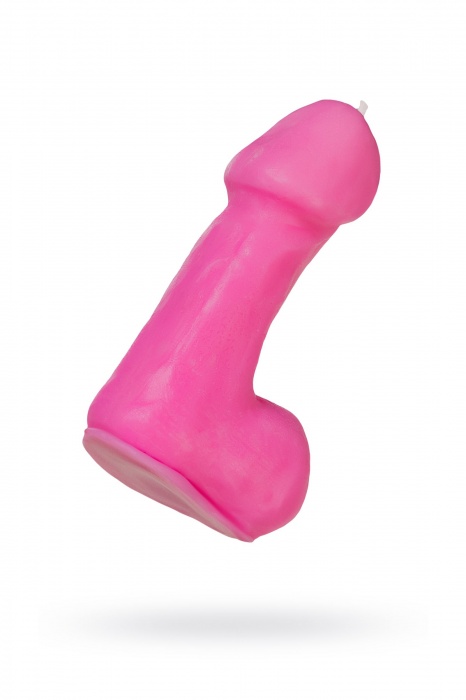 Розовая свеча в форме пениса - 47 гр. - Pecado - купить с доставкой в Хабаровске