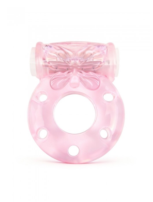 Розовое эрекционное виброкольцо с бабочкой - 1137 - в Хабаровске купить с доставкой
