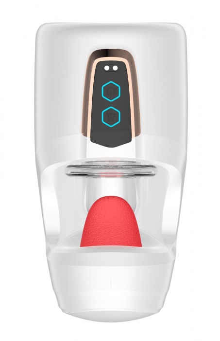 Белый мастурбатор с язычком и возвратно-поступательными движениями - Secwell - в Хабаровске купить с доставкой