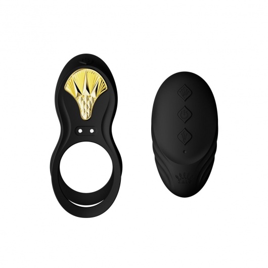 Черное эрекционное виброкольцо Bayek с пультом ДУ - Zalo - в Хабаровске купить с доставкой