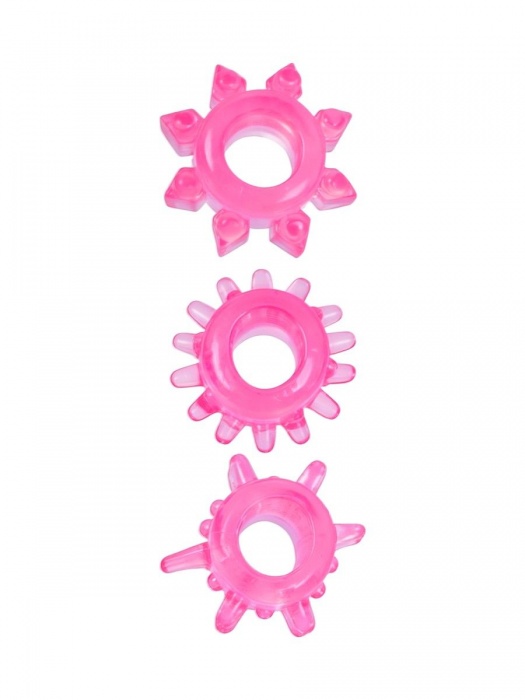 Комплект из трех розовых эрекционных колец - Erowoman-Eroman - в Хабаровске купить с доставкой
