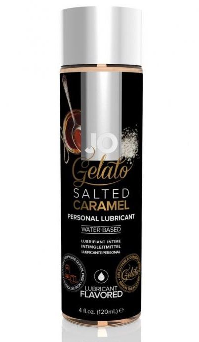 Лубрикант с ароматом солёной карамели JO GELATO SALTED CARAMEL - 120 мл. - System JO - купить с доставкой в Хабаровске