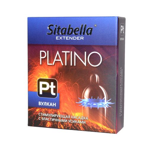 Стимулирующая насадка с усиками Platino  Вулкан - Sitabella - купить с доставкой в Хабаровске