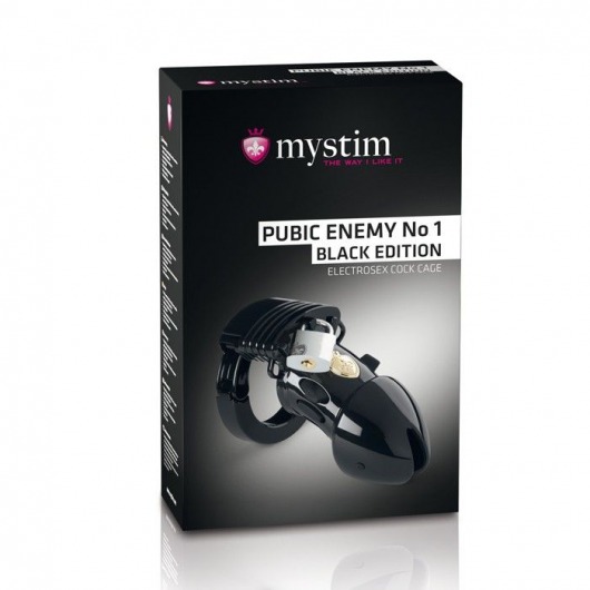 Пояс верности с электростимуляцией Mystim Pubic Enemy No1 Black Edition - MyStim - купить с доставкой в Хабаровске
