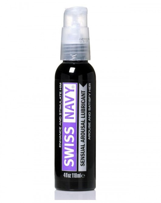 Возбуждающий гель-лубрикант на водной основе Sensual Arousal Lubricant  - 118 мл. - Swiss navy - купить с доставкой в Хабаровске