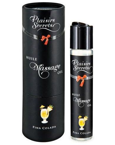 Массажное масло с ароматом пина колады Huile de Massage Gourmande Pina Colada - 59 мл. - Plaisir Secret - купить с доставкой в Хабаровске