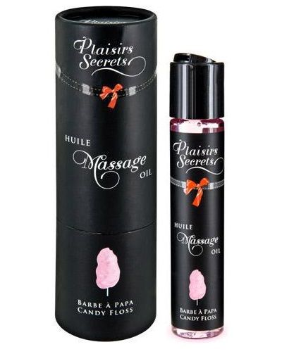 Массажное масло с ароматом сладкой ваты Huile de Massage Gourmande Barbe à Papa - 59 мл. - Plaisir Secret - купить с доставкой в Хабаровске