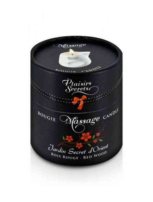 Массажная свеча с ароматом красного дерева Jardin Secret D orient Bois Roug - 80 мл. - Plaisir Secret - купить с доставкой в Хабаровске