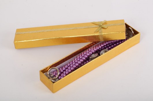 Фиолетовые оковы на ноги из бус - White Label - купить с доставкой в Хабаровске