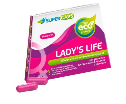 Возбуждающие капсулы Ladys Life - 14 капсул (0,35 гр.) - SuperCaps - купить с доставкой в Хабаровске
