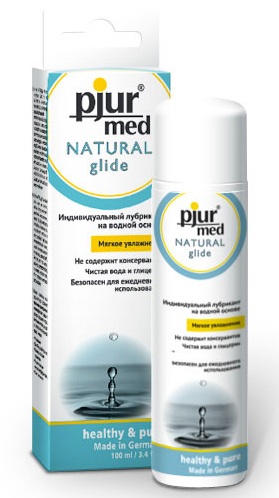 Нейтральный лубрикант на водной основе pjur MED Natural glide - 100 мл. - Pjur - купить с доставкой в Хабаровске