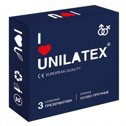 Ультрапрочные презервативы Unilatex Extra Strong - 3 шт. - Unilatex - купить с доставкой в Хабаровске