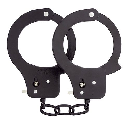 Чёрные наручники из листового металла BONDX METAL CUFFS BLACK - Dream Toys - купить с доставкой в Хабаровске