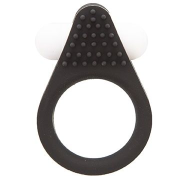 Чёрное эрекционное кольцо LIT-UP SILICONE STIMU RING 1 BLACK - Dream Toys - в Хабаровске купить с доставкой