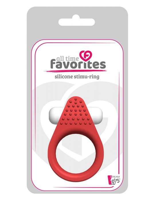 Красное эрекционное кольцо LIT-UP SILICONE STIMU RING 1 RED - Dream Toys - в Хабаровске купить с доставкой
