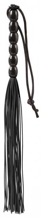 Чёрная мини-плеть из резины Rubber Mini Whip - 22 см. - Blush Novelties - купить с доставкой в Хабаровске