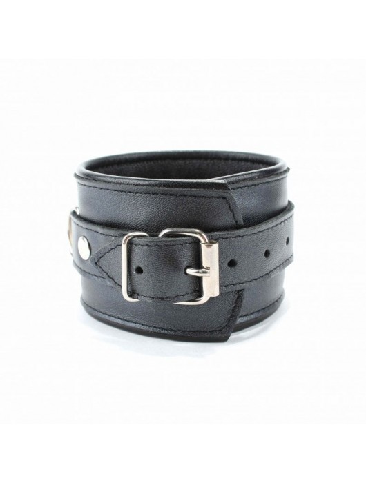 Наручники из гладкой кожи - БДСМ Арсенал - купить с доставкой в Хабаровске