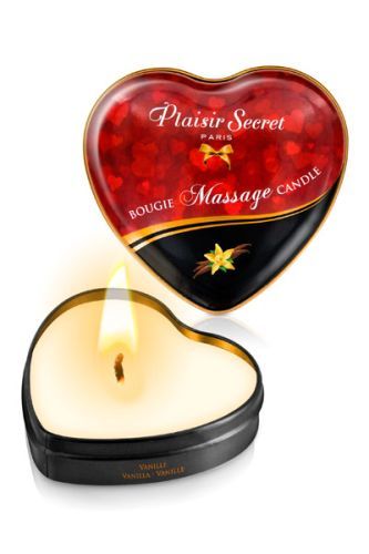 Массажная свеча с ароматом ванили Bougie Massage Candle - 35 мл. - Plaisir Secret - купить с доставкой в Хабаровске