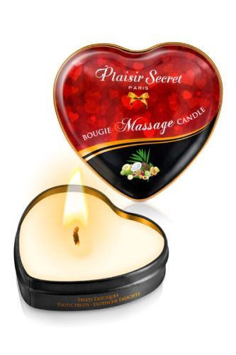 Массажная свеча с ароматом экзотических фруктов Bougie Massage Candle - 35 мл. - Plaisir Secret - купить с доставкой в Хабаровске