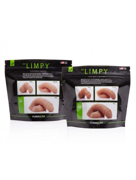 Мягкий имитатор пениса Fleshton Limpy среднего размера - 17 см. - Fleshlight - купить с доставкой в Хабаровске