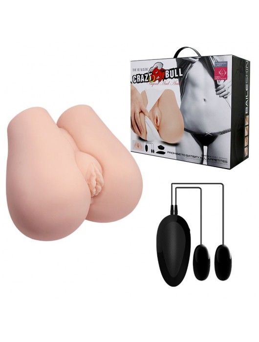 Реалистичный мастурбатор с вибрацией и двумя тоннелями - вагиной и анусом - Baile - в Хабаровске купить с доставкой