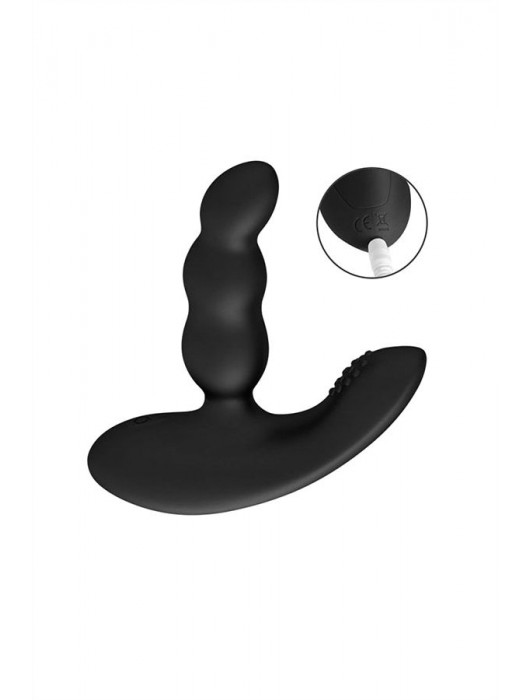 Черный силиконовый стимулятор простаты Levett Nitoc с пультом ДУ - Levett - в Хабаровске купить с доставкой