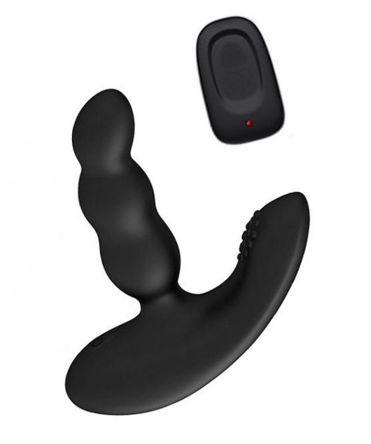 Черный силиконовый стимулятор простаты Levett Nitoc с пультом ДУ - Levett - в Хабаровске купить с доставкой